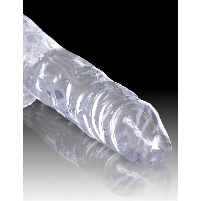 King Cock Clear 4 Inch Cock With Balls - BESOLLO