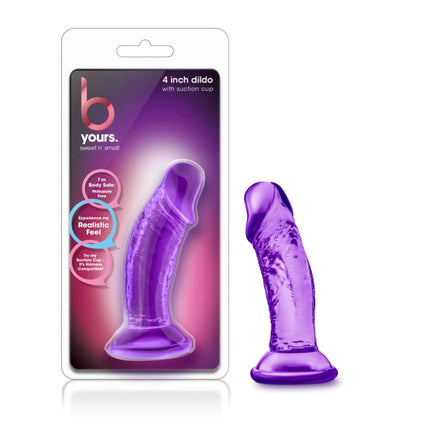 B Yours - Sweet n' Small 4 Inch Dildo With Suction Cup - Purple - BESOLLO