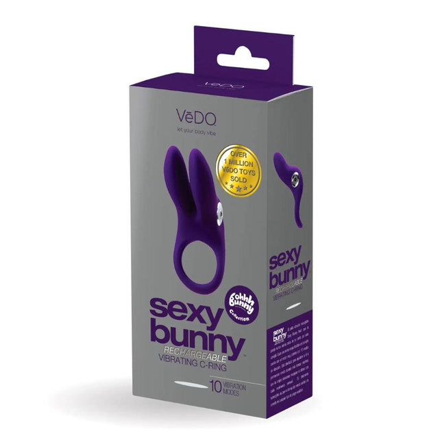 Sexy Bunny Rechargeable Ring - Deep Purple - BESOLLO