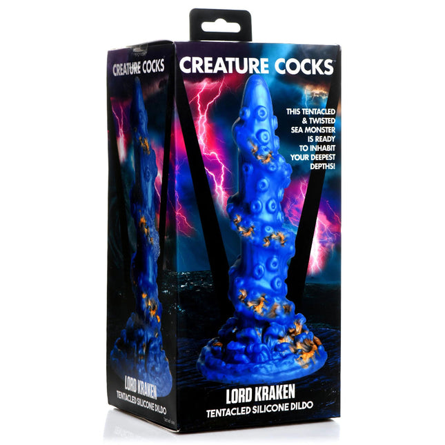 Consolador de silicona con tentáculos Lord Kraken - Azul