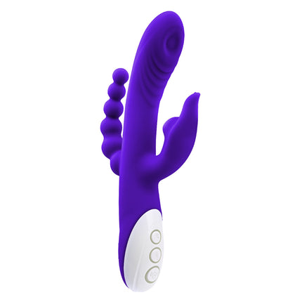 Lick Me - Vibrador Triple Stim - Púrpura