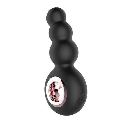Gender Fluid Quiver Anal Ring Bead Vibe - Black - BESOLLO