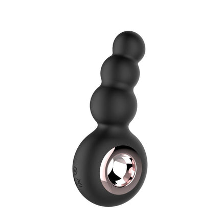 Gender Fluid Quiver Anal Ring Bead Vibe - Black - BESOLLO