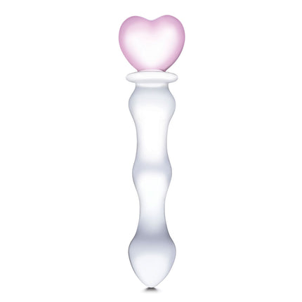 8 Inch Sweetheart Glass Dildo - Pink/clear GLAS-161