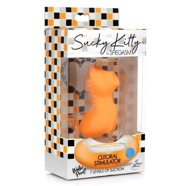 Sucky Kitty 7x Clitoral Stimulator - Orange