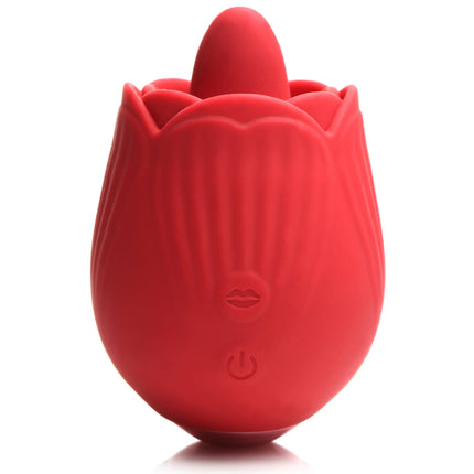 Bloomgasm - French Rose Licking and Vibrating  Stimulator - Red INM-AH037