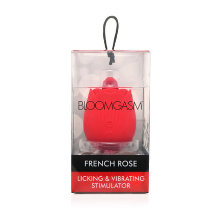 Bloomgasm - Estimulador Vibrador y Lamido de Rosas Francesas - Rojo
