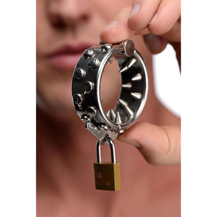 Impaler Locking Cbt Ring With Spikes - BESOLLO