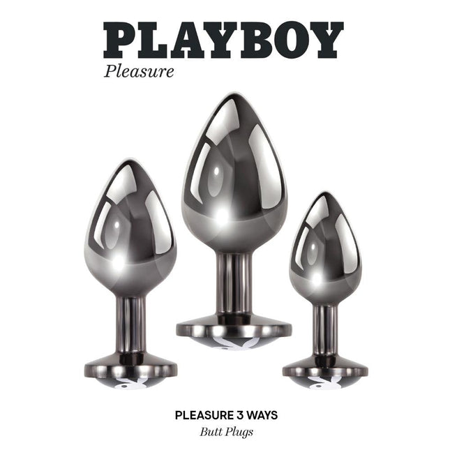 Pleasure 3 Ways - Butt Plug - Hematite - BESOLLO