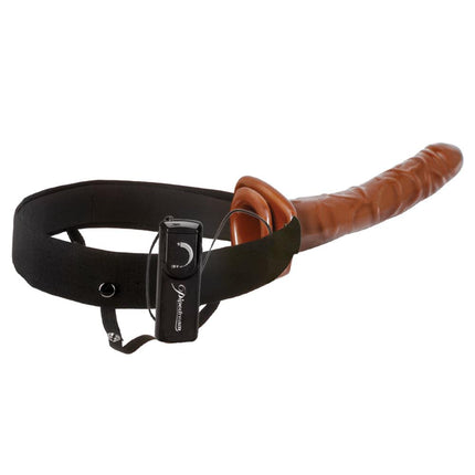 Fetish Fantasy Series 10 Inch Chocolate Dream Vibrating Hollow Strap-On PD3947-00