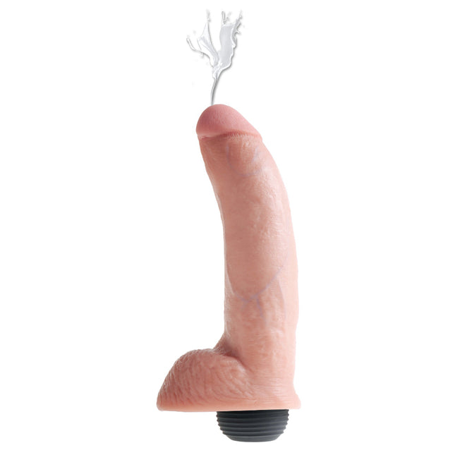 King Cock 9 Inch Squirting Cock With Balls - Flesh PD5603-21