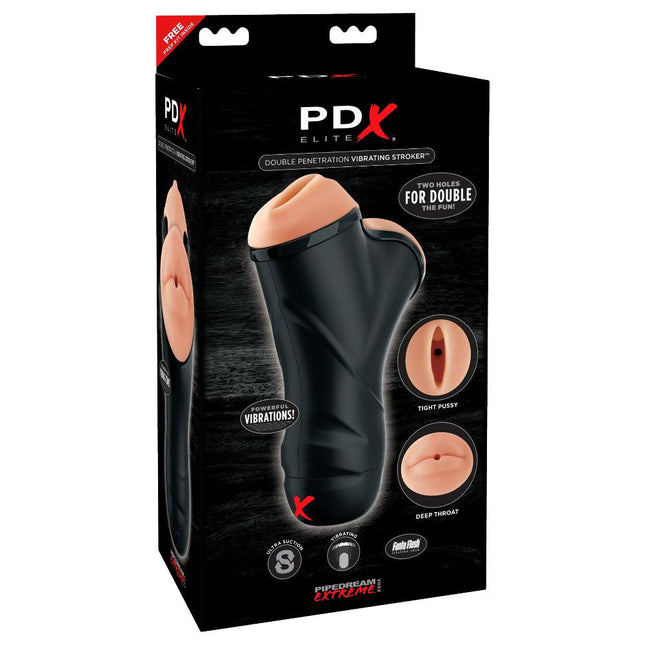 Pdx Elite Double Penetration Vibrating Stroker - BESOLLO