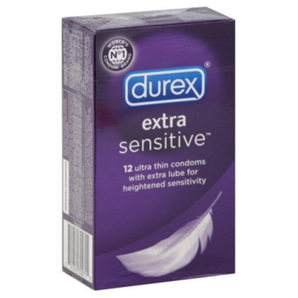 Durex Extra Sensitive Condoms Lubricated - 12 Pack New Item Number 30271 PM130