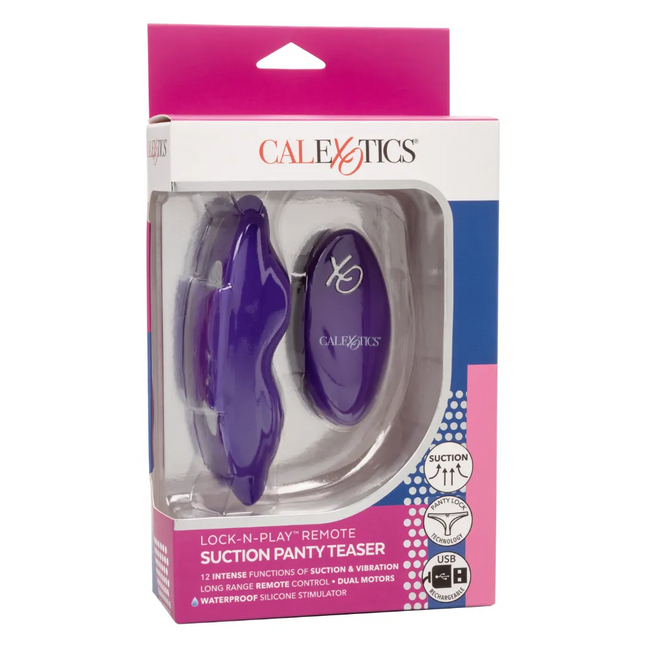 Lock-N-Play Remote Suction Panty Teaser - Purple
