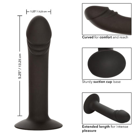 Silicone Curved Anal Stud - Black - BESOLLO