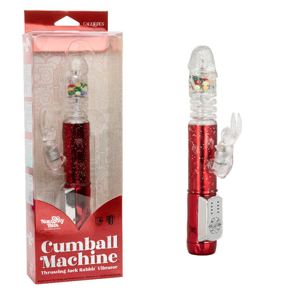 Naughty Bits Cumball Machine Thrusting Jack  Rabbit Vibrator - Red