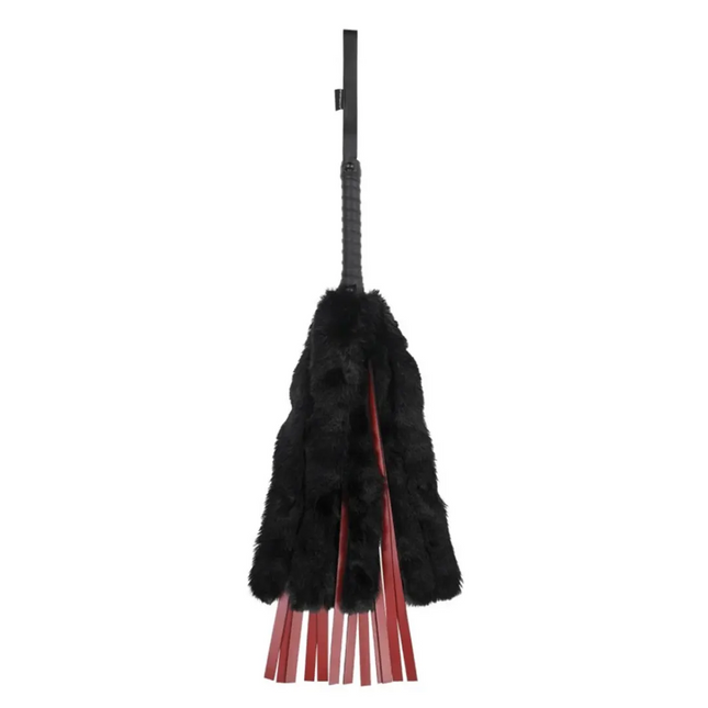Saffron Faux Fur Flogger - Black/red SS48026
