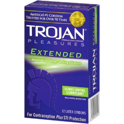 Trojan Pleasures Extended Pleasure - 12 Pack - BESOLLO