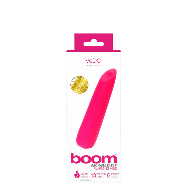 Vibrador calentador recargable Boom - Foxy Pink