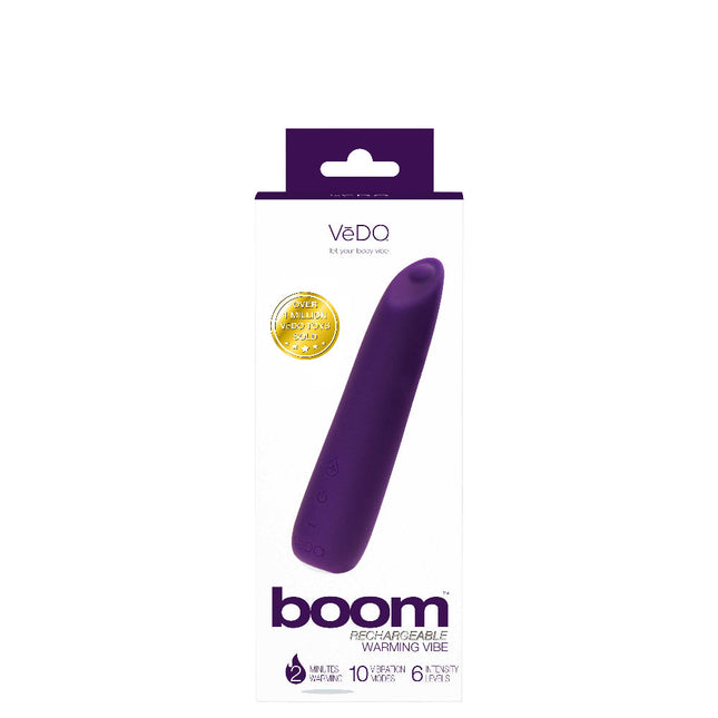 Vibrador calentador recargable Boom - Púrpura profundo
